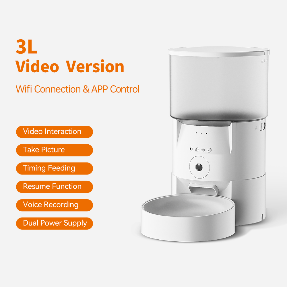 New Arrival Smart Wifi Pet Feeder Mobile App Wifi Remote Control Intelligent Automatic Pet Dog Cat Food Dispenser