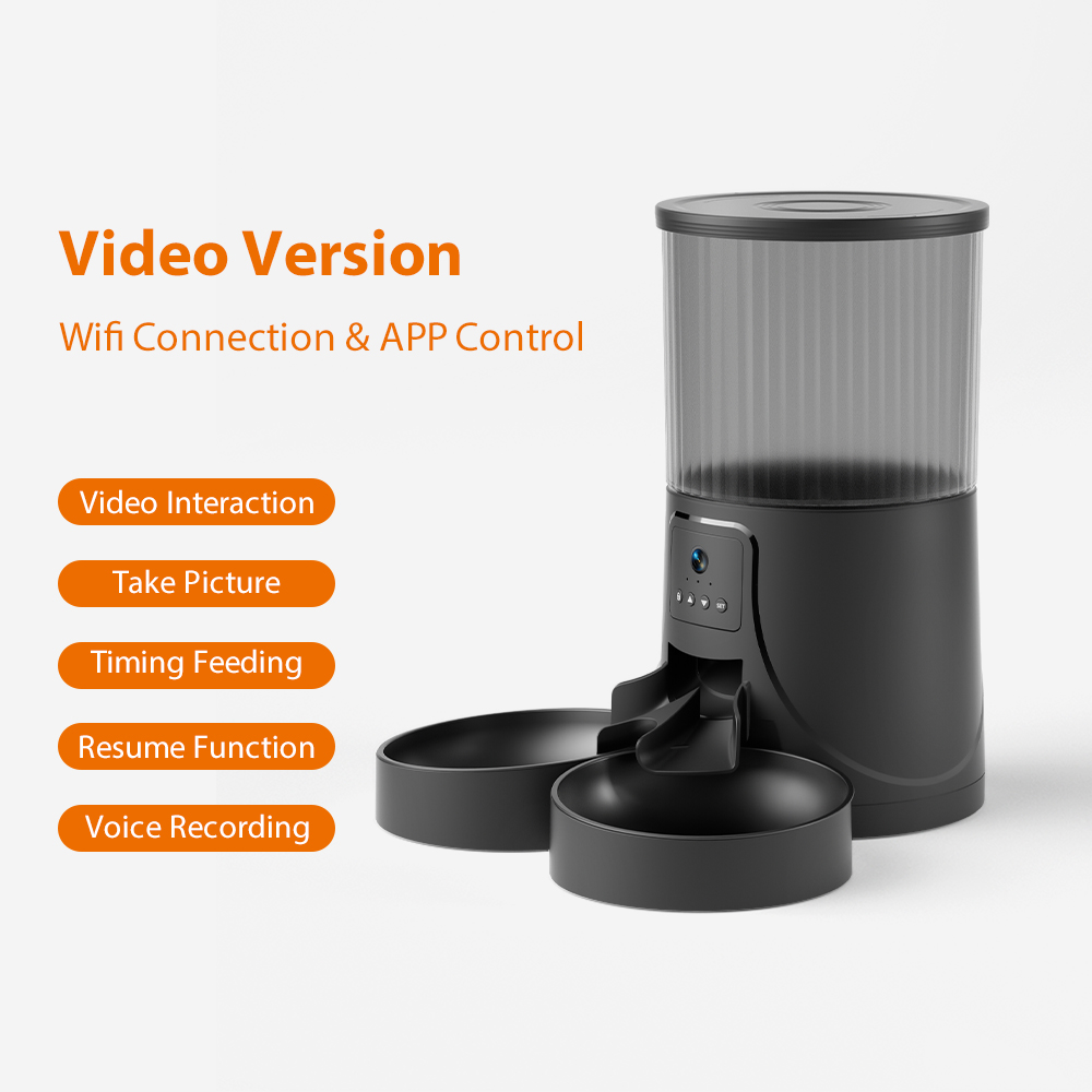 Pets Microchip Time Wifi Remote Cat Dispenser Wholesale Smart Camera Automatic Dog Pet Food Feeder