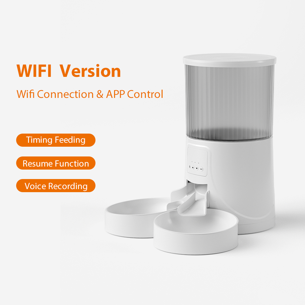 Automatic Feeding 24 Hour Real-Time Monitoring Smart Pet Feeder 4L Smart Dog Cat Feeder With Abs Material