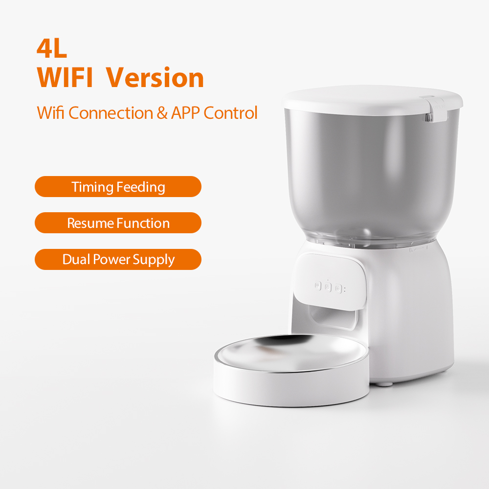 dudupet Pet Supplies Smart Pet feeder 4L Automatic Cats Dogs Food Dispenser App Remote Feeder F07