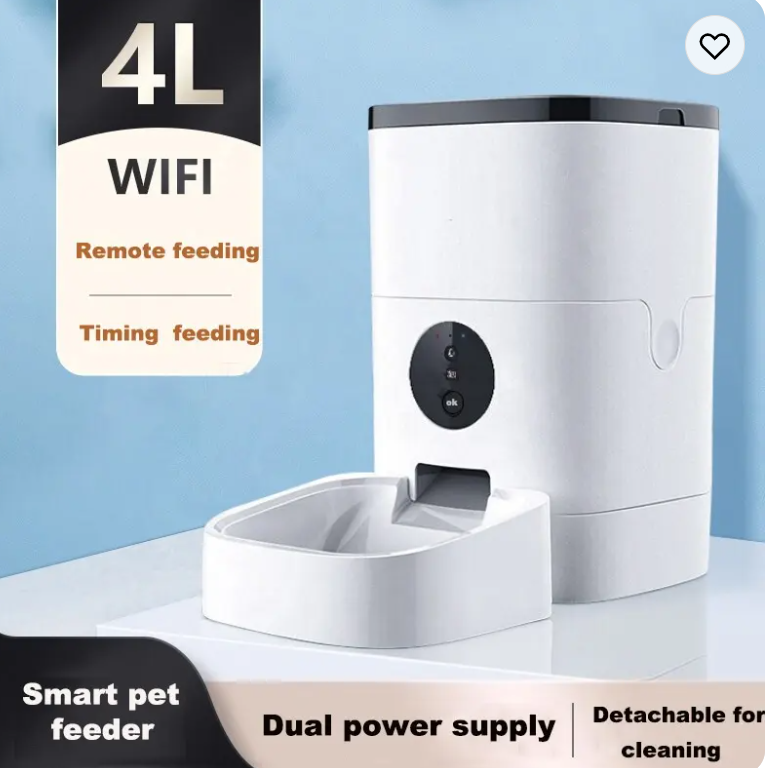  Tuya Smart APP Wifi Control Cat Feeder 4L&6L Time Feeding 10s Voice Recording Automatic Pet Feeder
