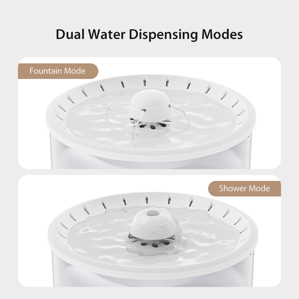 dudupet 3L Automatic Pet Water Feeder Transparent Wired Cat Drinking Dispenser Pet Fountain