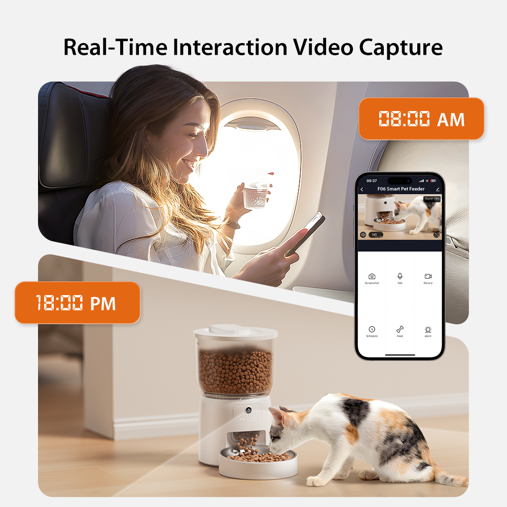 dudupet Pet Supplies 3L Automatic Pet Feeder Cats Dogs Food Dispenser App Remote Feeder F06