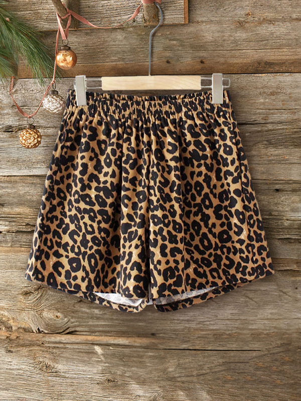 Casual Leopard Print Shorts