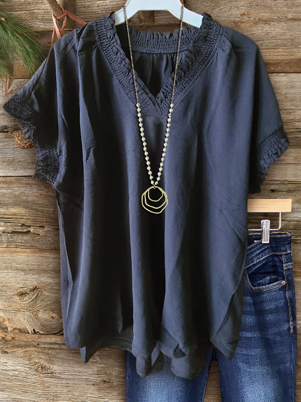 Casual Top With Ruched Details