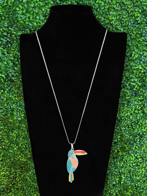 Colorful Bird Casual Necklace