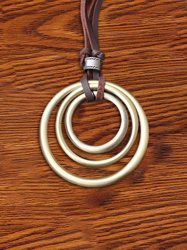 Three-Ring Pendant Necklace