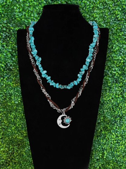 Ethnic Style Turquoise Double Layer Necklace