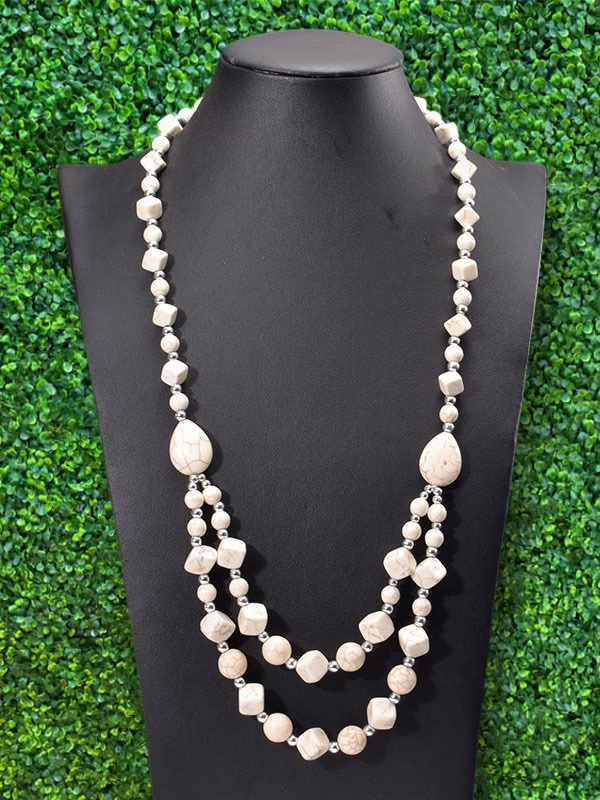 Women's Necklace | Bohemian Turquoise Irregular Necklace | Website-shopcharmingrose