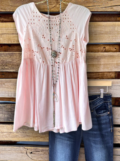 Elegant Resort Textured Jacquard Top