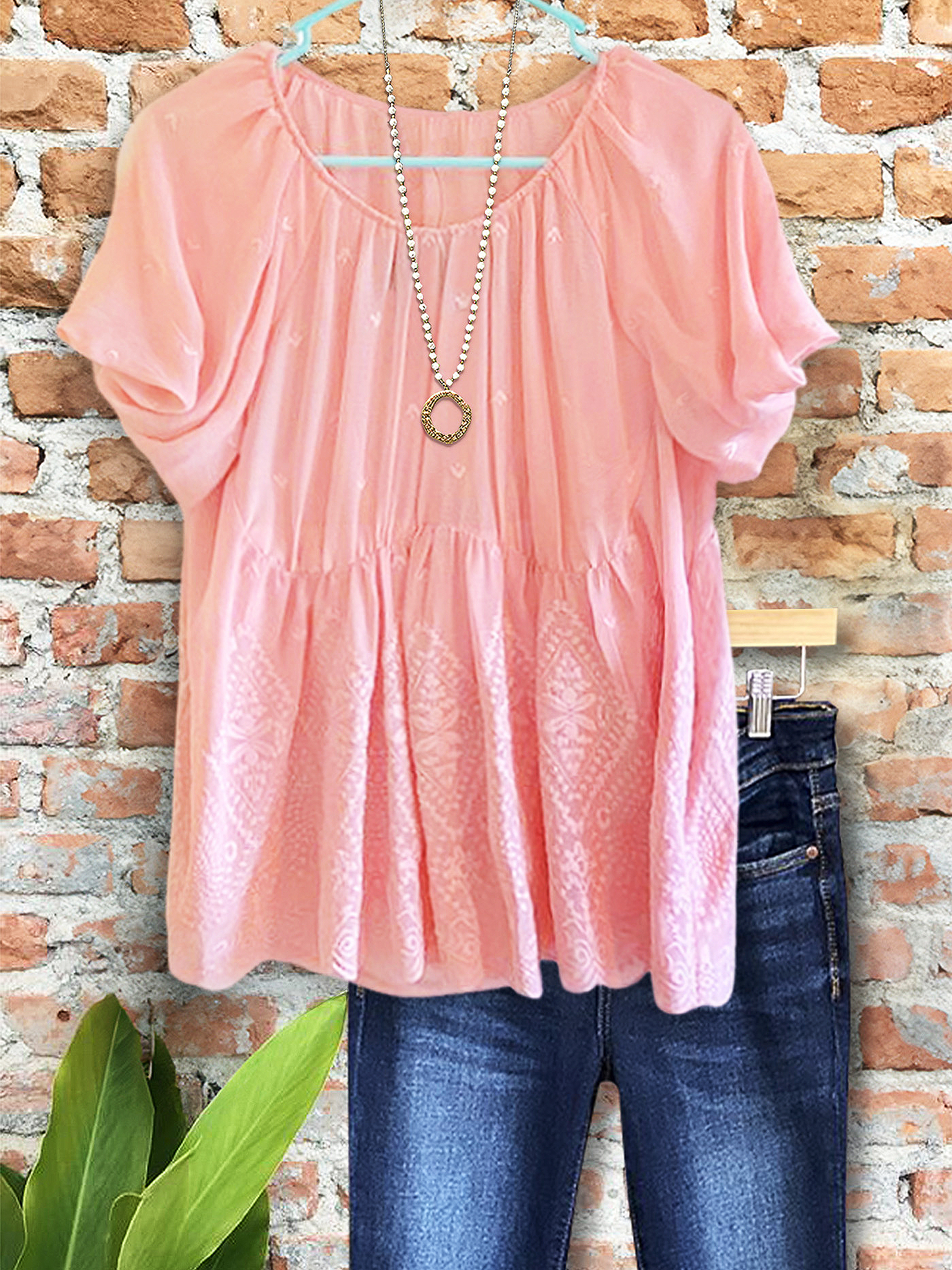 Women's top | Elegant Flowy Floral Puff Sleeve Top |Website-shopcharmingrose