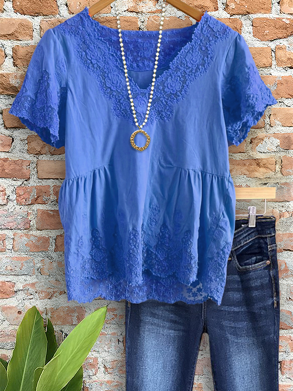 Casual Elegant Jacquard Reched Top