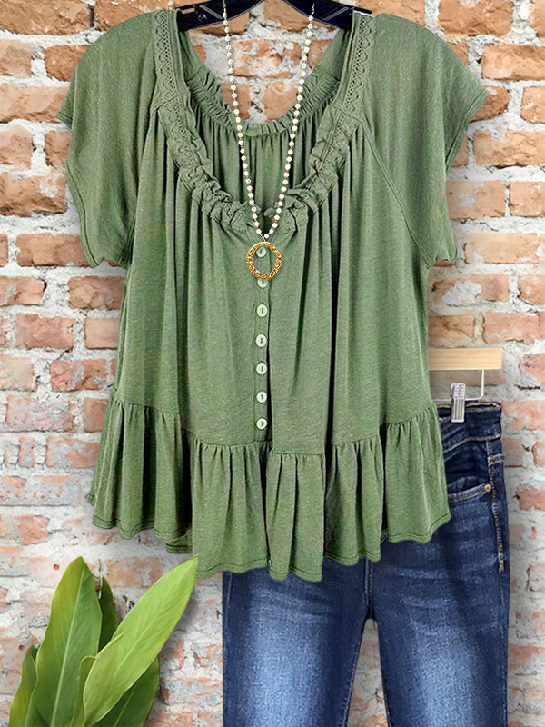 Casual Cozy Webbing Ruched Top