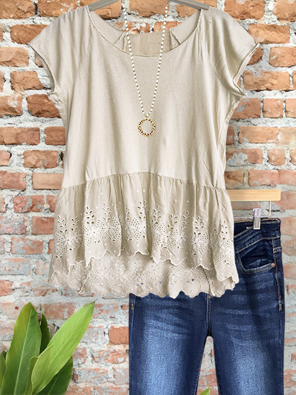 Women's top | Elegant And Cozy Jacquard Ruffle Hem Top |Website-shopcharmingrose