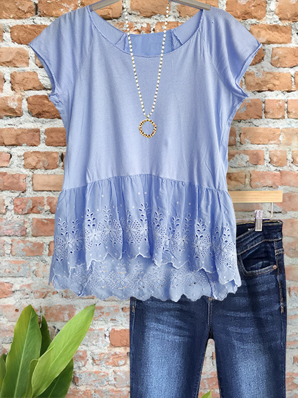 Elegant And Cozy Jacquard Ruffle Hem Top