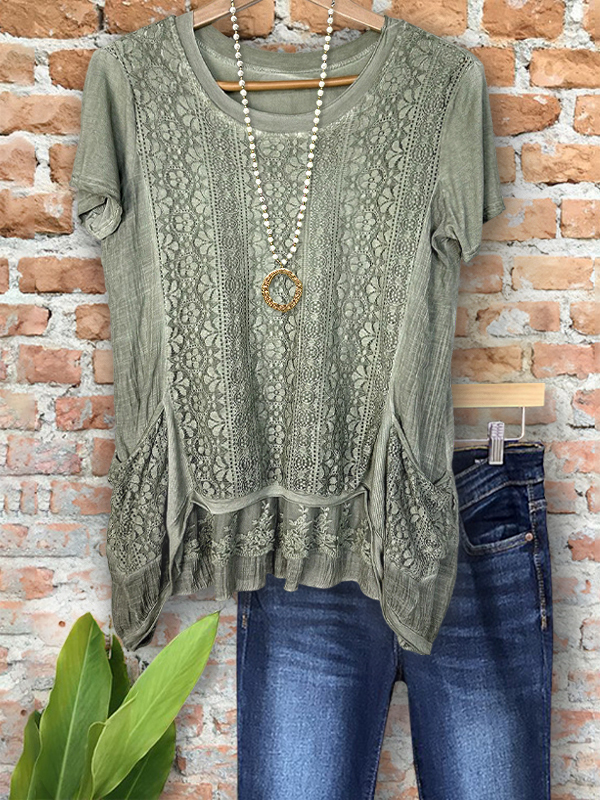 Romantic Vintage Lace Layered Top