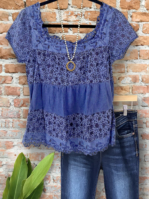 Secret Garden Floral Jacquard Vintage Top