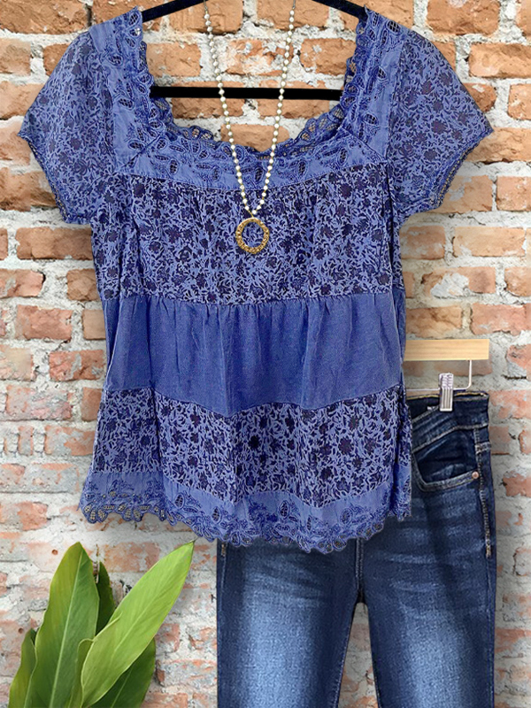 Secret Garden Floral Jacquard Vintage Top