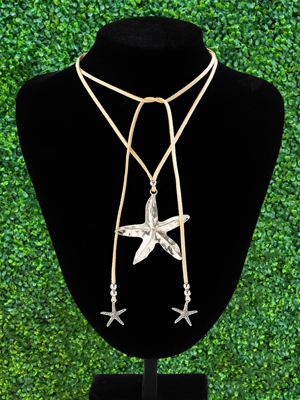 Bohemian Beach Starfish Pendant Necklace