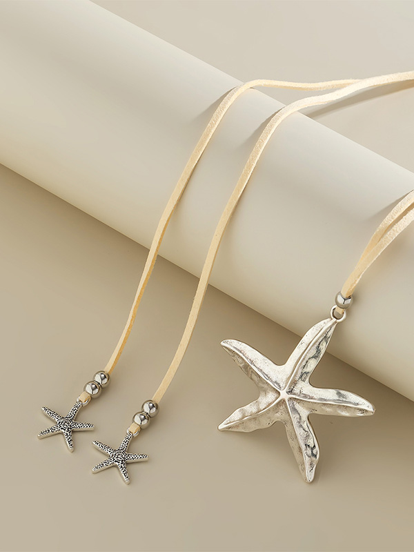 Bohemian Beach Starfish Pendant Necklace