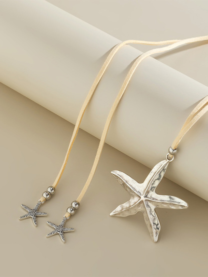 Bohemian Beach Starfish Pendant Necklace