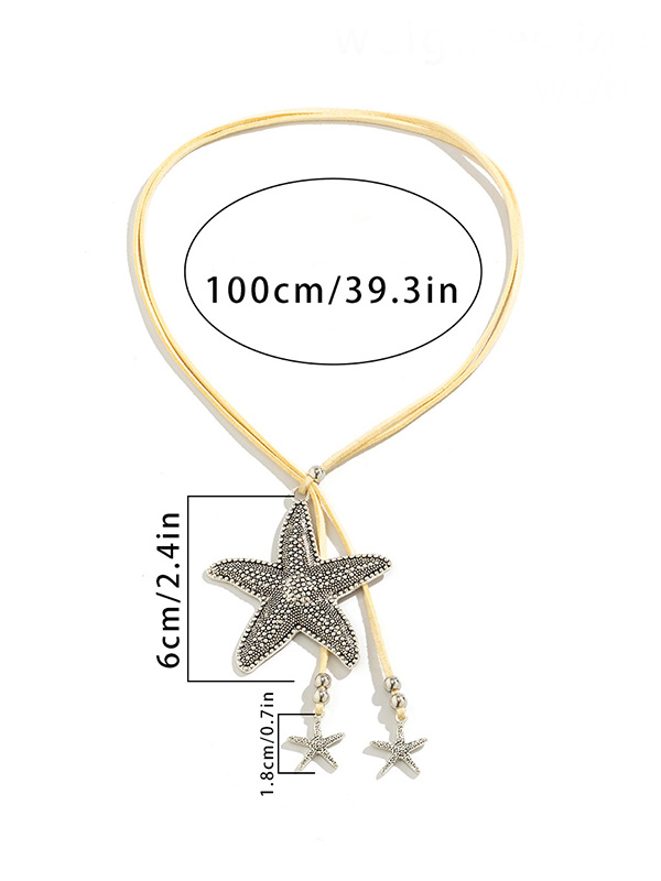 Bohemian Beach Starfish Pendant Necklace
