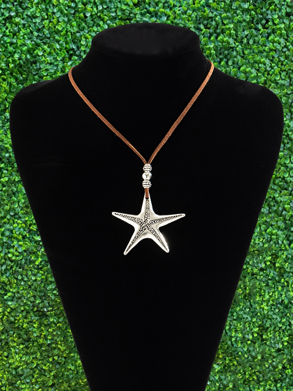 Women's Necklace | Vintage Beach Metal Starfish Pendant Necklace | Website-shopcharmingrose