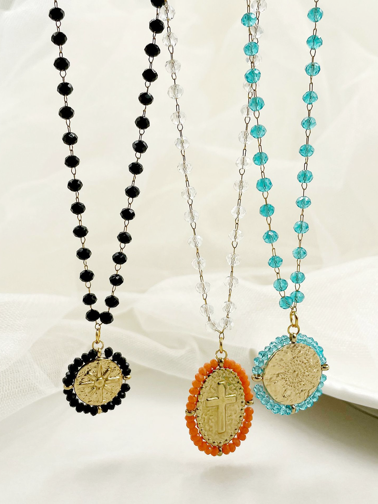 Ethnic Round Pendant Beaded Necklace