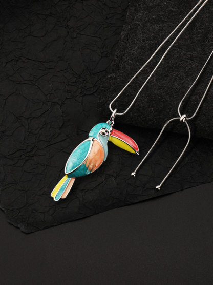 Colorful Bird Casual Necklace