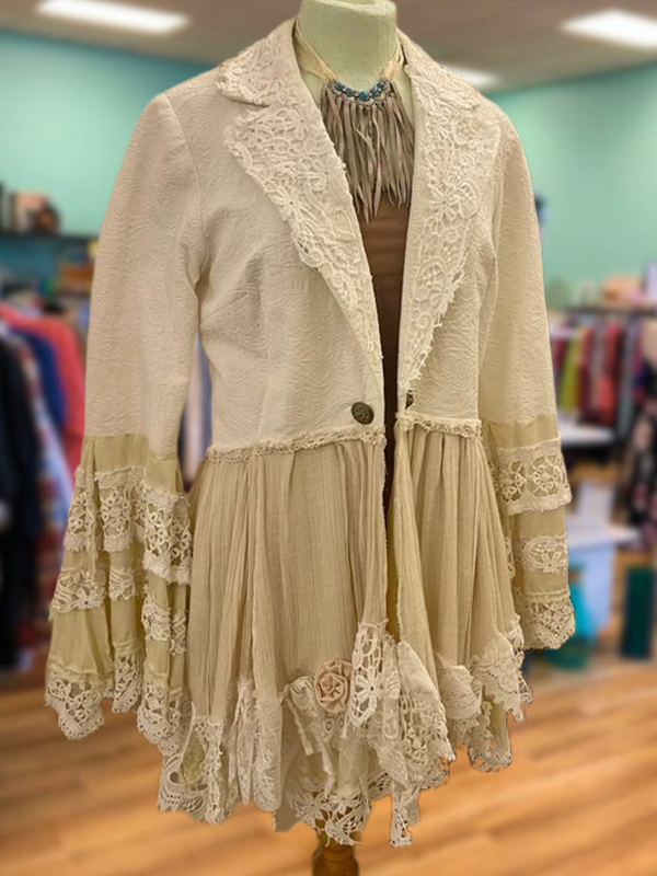 Vintage Lace Patchwork Blazer