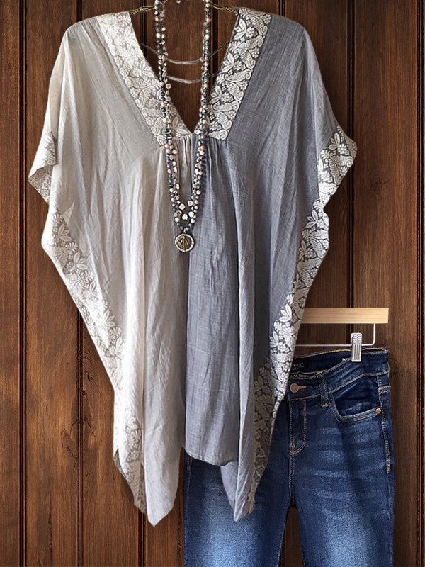 Elegant Lace Printed Top
