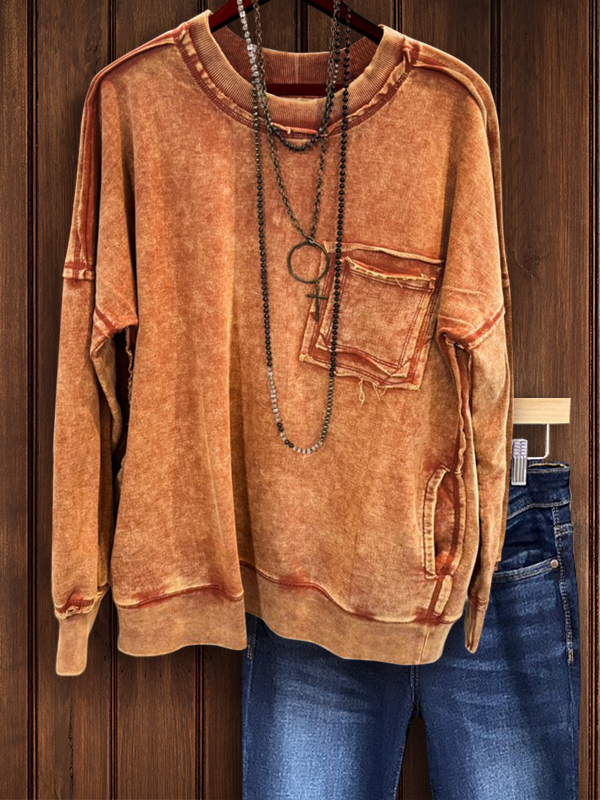Retro Distressed Sweatshirt