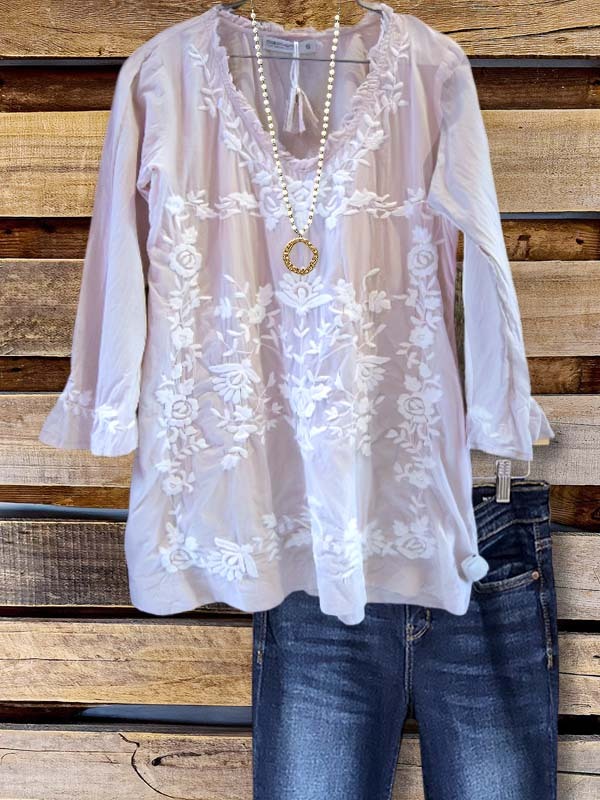Women's top | Casual Holiday Floral Ruffle Top |Website-shopcharmingrose