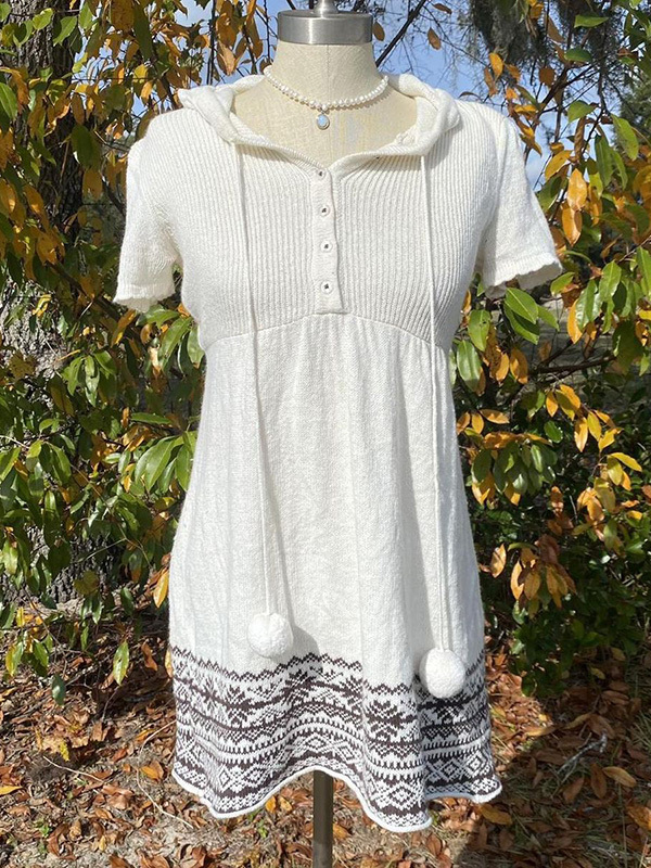 Casual Holiday Ethnic Knitted Hoodie
