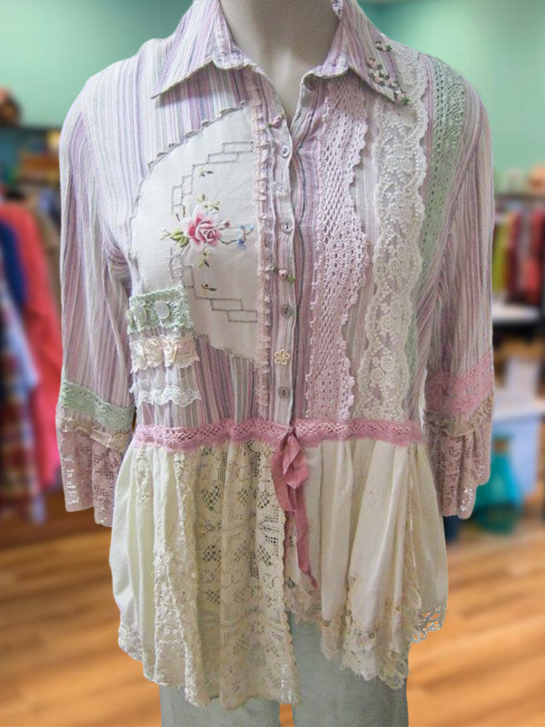 Women's top | Vintage Elegant Floral Lace Top |Website-shopcharmingrose