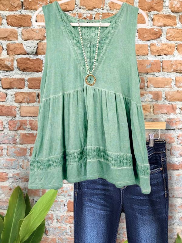 Women's top | Casual Elegant Paneled Vest Top |Website-shopcharmingrose