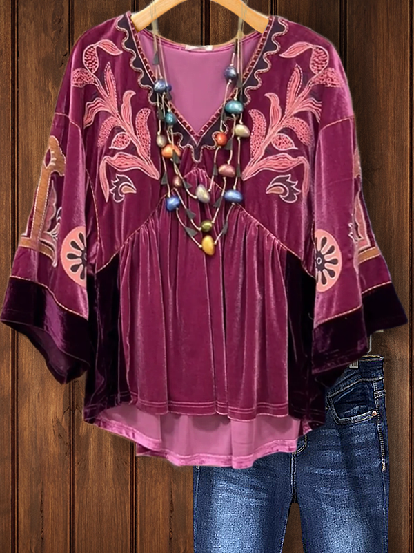 Women's top | Elegant Velvet Top |Website-shopcharmingrose