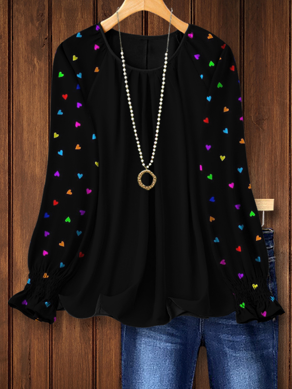 Women's top | Heart Polka Dot Top |Website-shopcharmingrose