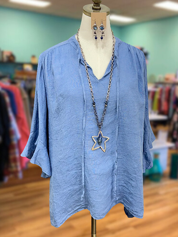 Casual Drawstring Top