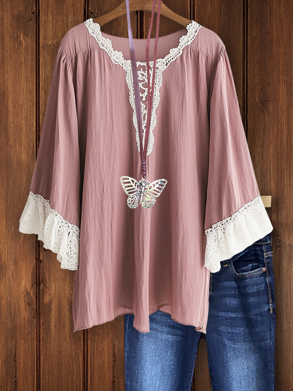 Vintage Lace Patchwork Top