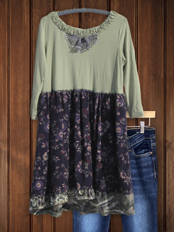 Casual One-Shoulder Floral Top
