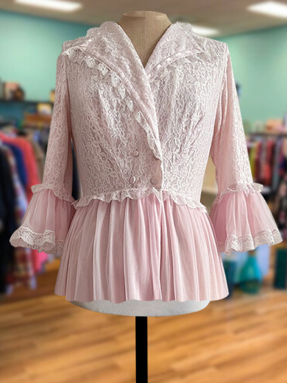 Elegant Holiday Lace Panel Top