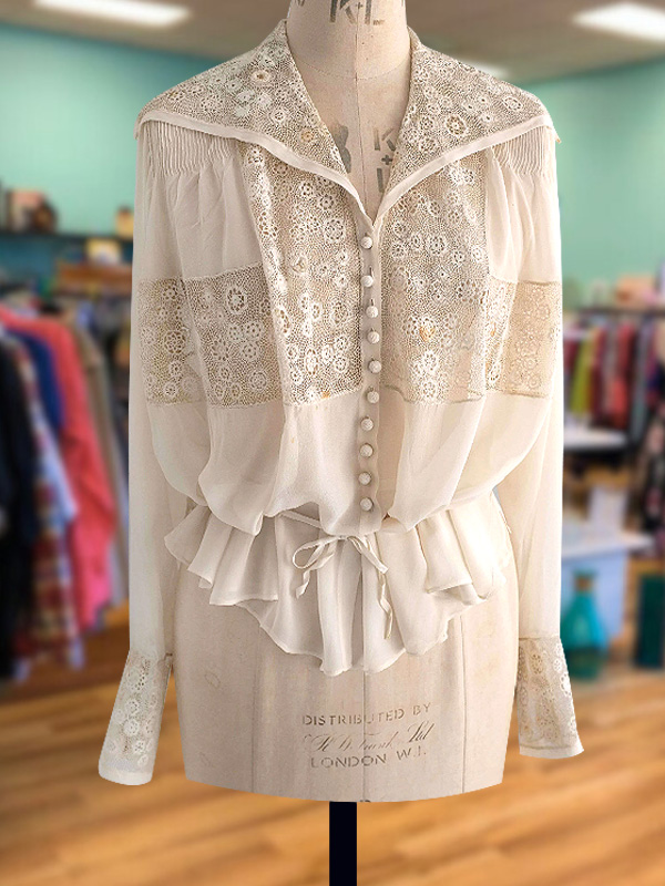 Casual Holiday Lace Patchwork Waist Top