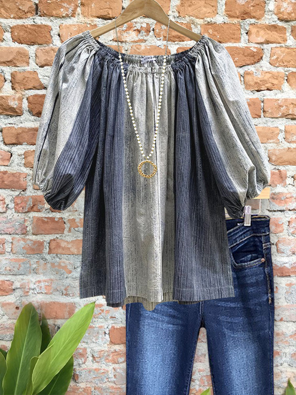 Women's top | Retro Print Babydoll Short Sleeve Top |Website-shopcharmingrose