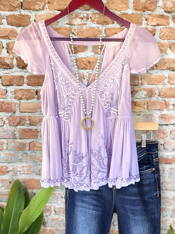 Women's top | Gradient Unique Design Glitter Floral Elegant Top |Website-shopcharmingrose