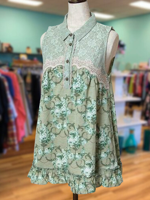 Women's top | Fresh And Elegant Patchwork Lace Floral Shirt |Website-shopcharmingrose