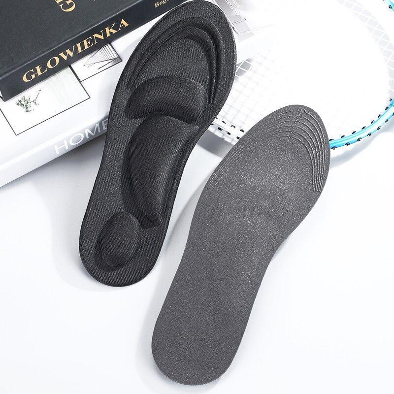 4d Memory Foam  Insoles For Shoes Women Men Flat Feet Arch Support Massage Plantar Fasciitis Sports Pad