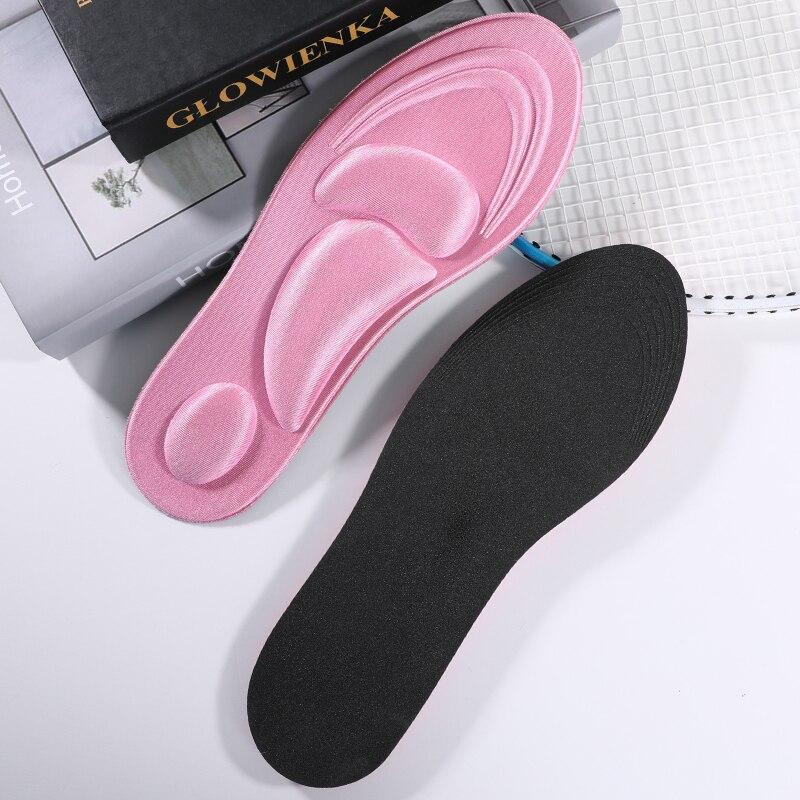 4d Memory Foam  Insoles For Shoes Women Men Flat Feet Arch Support Massage Plantar Fasciitis Sports Pad