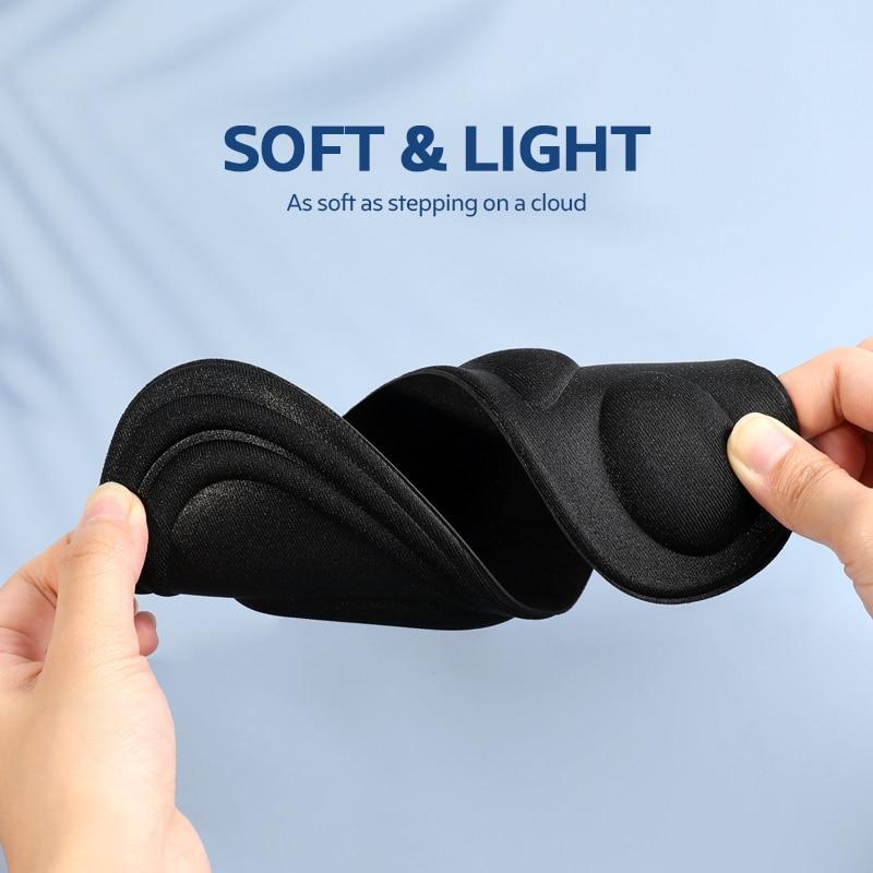 4d Memory Foam  Insoles For Shoes Women Men Flat Feet Arch Support Massage Plantar Fasciitis Sports Pad