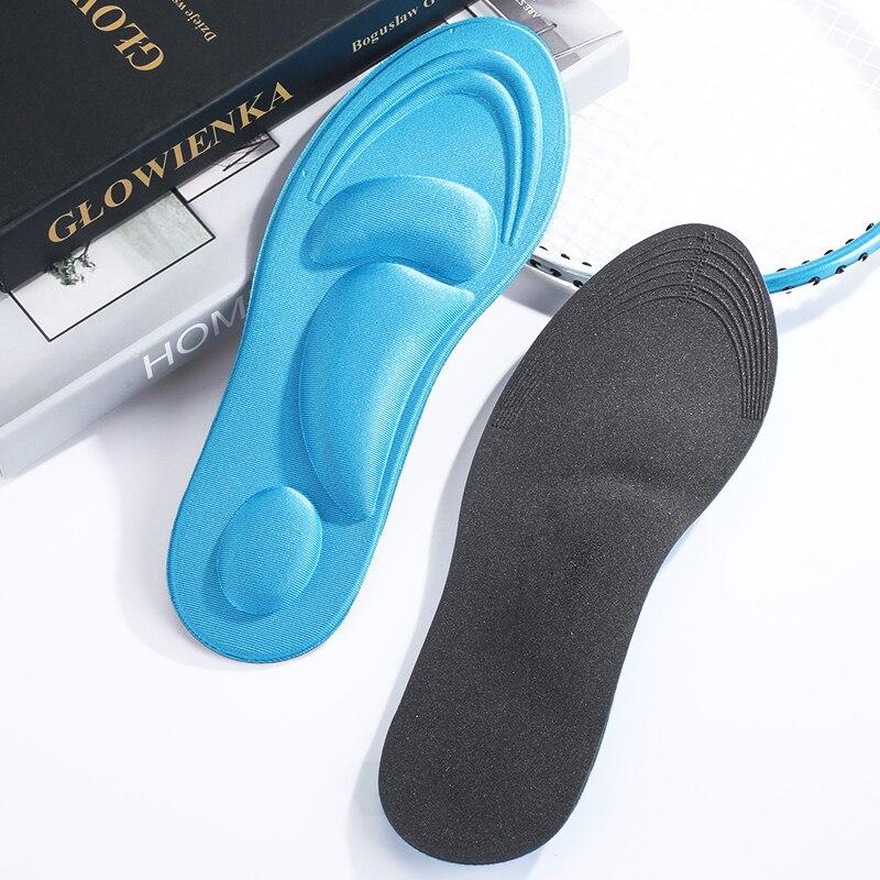 4d Memory Foam  Insoles For Shoes Women Men Flat Feet Arch Support Massage Plantar Fasciitis Sports Pad